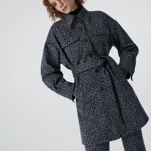 DVF Manon Oversized Wool Jacquard Coat